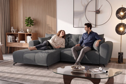 PG-LE-03 von BASTI dein Sofa - Sofa Variante links grau