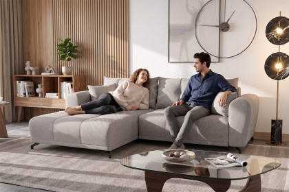 PG-LE-03 von BASTI dein Sofa - Eckgarnitur links hellgrau