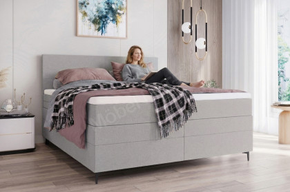BX-LE-04 von SW KOLLEKTION - Boxspringbett hellgrau