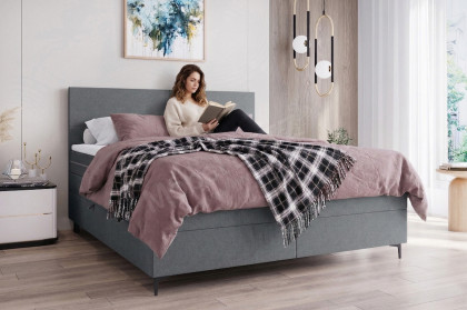BX-LE-04 von SW KOLLEKTION - Boxspringbett grau