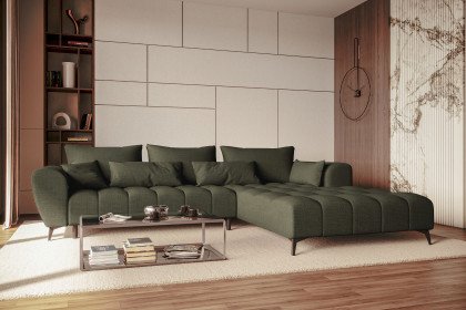 PG-LE-04 von BASTI dein Sofa - Polstersofa Variante links olive