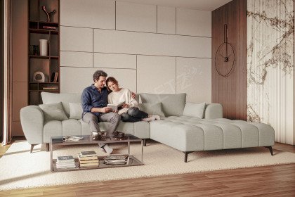 PG-LE-04 von BASTI dein Sofa - Sofaecke Variante rechts pearl