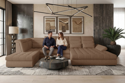PG-LE-05 von BASTI dein Sofa - Polstersofa Variante links braun