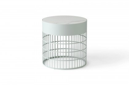 Mesh von Pode - Beistelltisch in Lack pale aqua und mit Keramikplatte