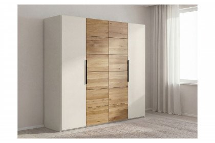 Tom von Elfo Möbel - Schrank ca. 200 cm kaschmir mit 2 massiven Eichenholztüren