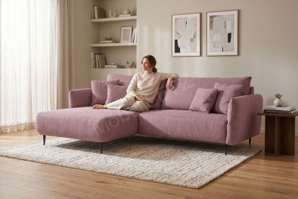Vanilla von Benformato - Ecksofa brombeere