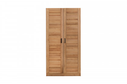 Pia-sleeping von Elfo Möbel - schmaler Kleiderschrank 2-türig Kernbuche teilmassiv
