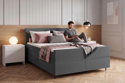 BX-LE-05 von SW KOLLEKTION - Boxspringbett dunkelgrau