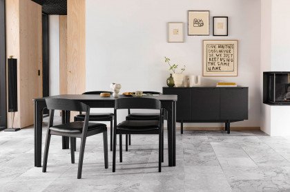 #26 Dining Table von Skovby - Furniertisch Eiche schwarz gebeizt