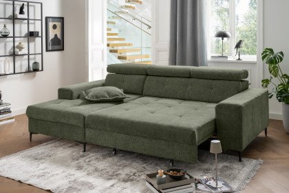 Neapel von Benformato - Ecksofa links moosgrün