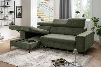 Neapel von Benformato - Ecksofa links moosgrün