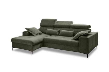 Neapel von Benformato - Ecksofa links moosgrün