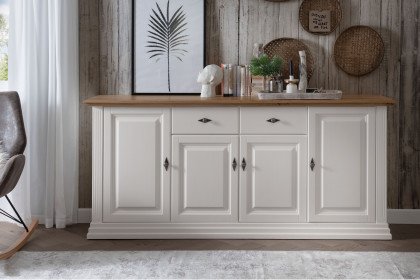 WZ-0622 von GK Möbelvertrieb - Sideboard II Kiefer weiß/ Eiche