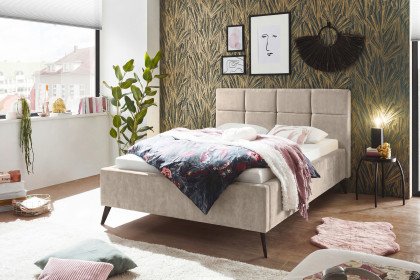 Cary von set one by Musterring - Polsterbett 140 in Beige