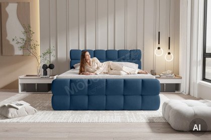 BX-LE-06 von SW KOLLEKTION - Boxspringbett blau