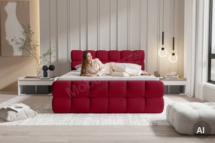 BX-LE-06 von SW KOLLEKTION - Boxspringbett rot