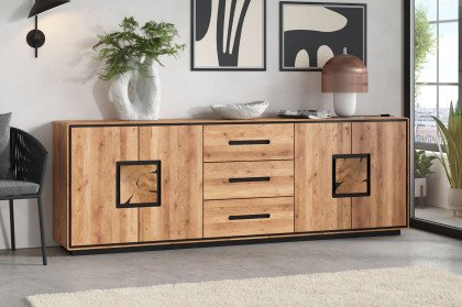 WZ-0625 von GK Möbelvertrieb - Sideboard III aus Wildeiche mit Hirnholz