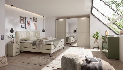 Baldwin von set one by Musterring - Boxspringbett 180 KTB in Ivory