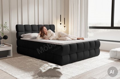 BX-LE-06 von SW KOLLEKTION - Boxspringbett schwarz