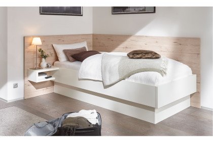 MULTIFLEX von Schlüter Möbelfabrik - Bettanlage polarweiß - San Remo Eiche