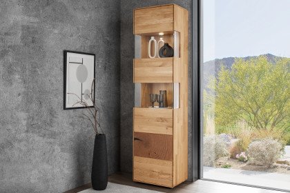 WZ-0626 von GK Möbelvertrieb - Vitrine I aus Wildeiche mit Hirnholz