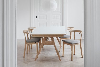 #11 Dining Table von Skovby - Esstisch HPL weiß & Eiche weiß geölt