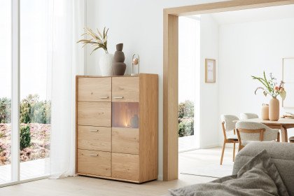 Tjark von Musterring - Highboard mit Holz-/Glastür