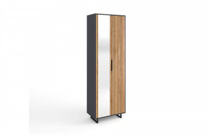 Stella-Foyer von Elfo Möbel - Garderobenschrank in Eiche mit Spiegeltür