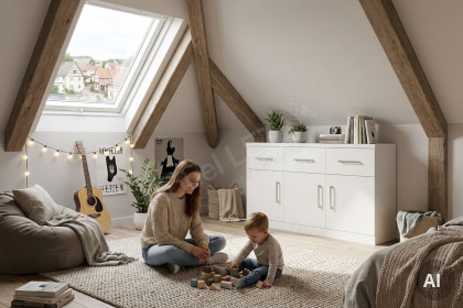 MULTIFLEX von Schlüter Möbelfabrik - Kombikommode BASIC polarweiß