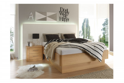 MULTIFLEX von Schlüter Möbelfabrik - Sockelbett Comfort 4 Eiche hell