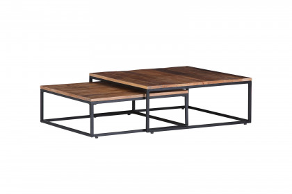 Siesta von GUTMANN - Couchtisch-Set 68988 Mango/ Metall schwarz