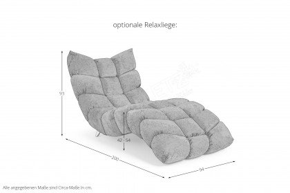 Cloud 7 von Bretz - Polstergarnitur silberschimmer