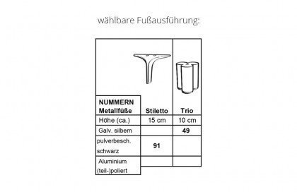 Cloud 7 von Bretz - Polstergarnitur silberschimmer