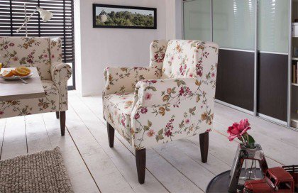 Moro von Benformato - Küchensofa 2-sitzig beige-rot-ocker