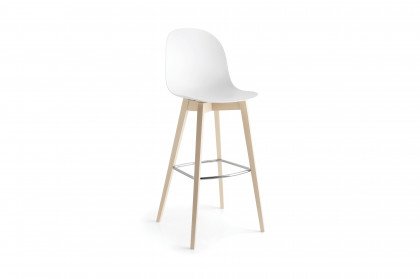 Academy von connubia by calligaris - Barhocker weiß/ Buche