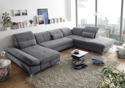 Melfi von ED-Lifestyle - XXL-Sofa dark grey