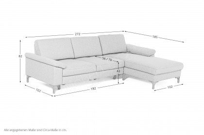 Coast Move 2.0 von Candy - Polstergarnitur Variante rechts blue-grey