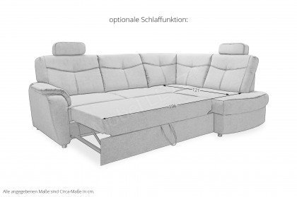 Edina von Benformato - Eckgarnitur rechts dunkelgrau