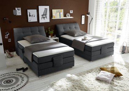 Carpino von ED-Lifestyle - Boxspringbett-Duo anthrazit motorisch