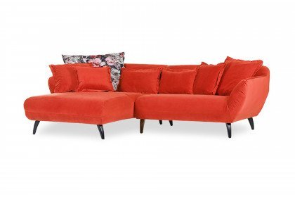 Mocca von GUTMANN - Ecksofa links orange