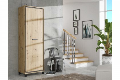 Trondheim von Forte - Garderobenschrank in Artisan Eiche