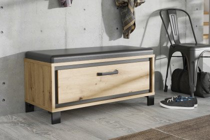 Trondheim von Forte - Garderobenbank in Artisan Eiche