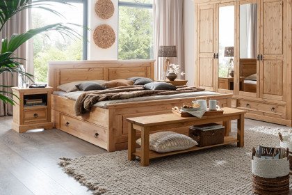 SZ-0079 von GK Möbelvertrieb - Doppelbett Kiefer - eichefarbig