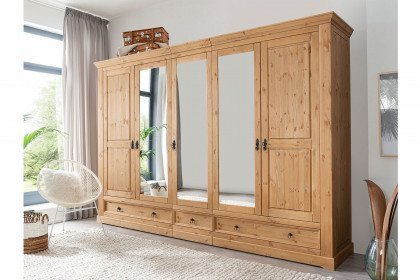 SZ-0079 von GK Möbelvertrieb - 5-türiger Landhaus-Kleiderschrank