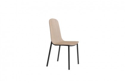 Moly von CANCIO - Stuhl in Buche canaletto & Metall black