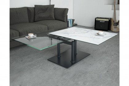 Opera von Akante - Couchtisch Keramik Marmor/ Edelstahl