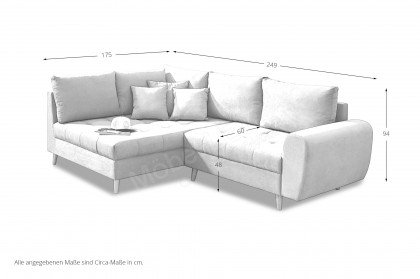 Alice von ED-Lifestyle - Eckcouch links light grey