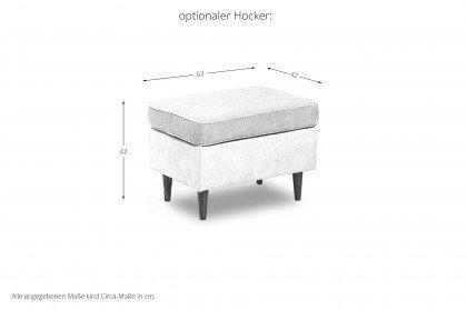 Aurelia-LE20 von ED-Lifestyle - Sofa cream