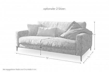 Uptown von Candy - Lounge-Garnitur rechts light-grey