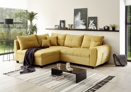 Lea-LE20 von ED-Lifestyle - Eckcouch links senf